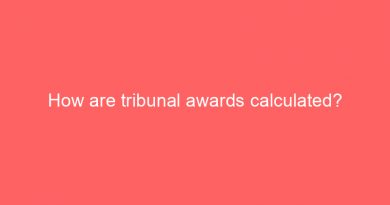 how are tribunal awards calculated 24419