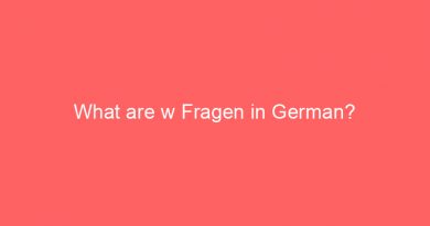 what are w fragen in german 23225
