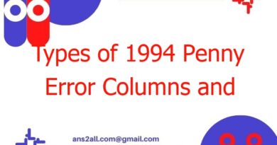 types of 1994 penny error columns and their values 50048