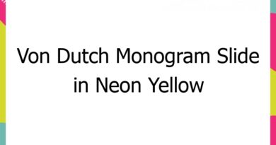 von dutch monogram slide in neon yellow and black 57822