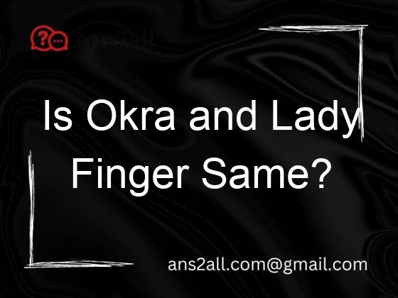is okra and lady finger same 73027