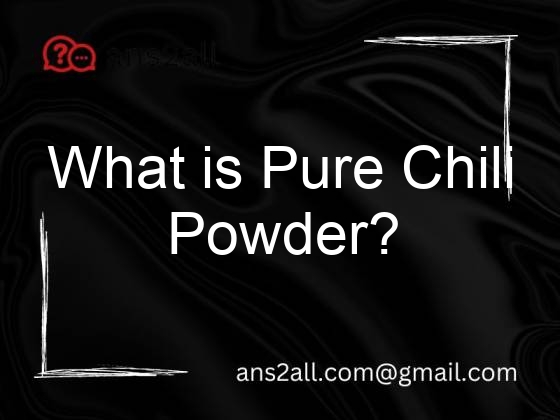 what is pure chili powder 69653