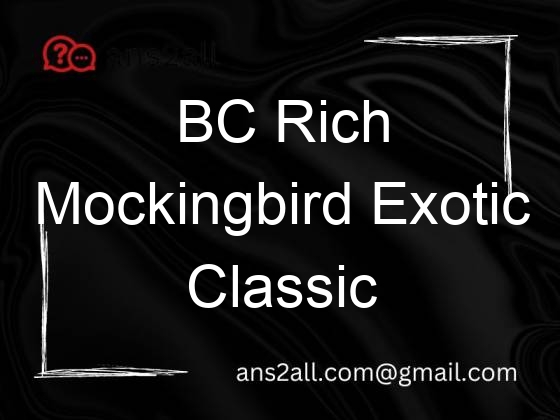 bc rich mockingbird exotic classic 97704