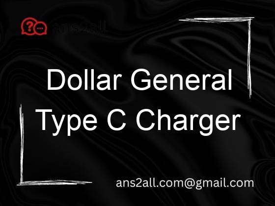 dollar general type c charger 91824