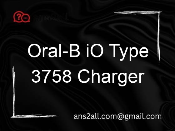 oral b io type 3758 charger 97756