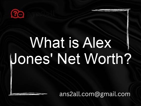 what is alex jones net worth 107877