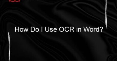 How Do I Use OCR in Word?