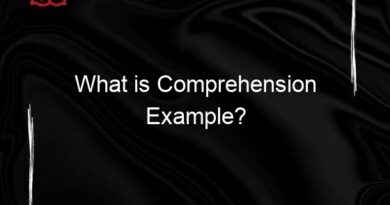 What is Comprehension Example?